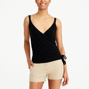 J. Crew tie wrap black cami xs